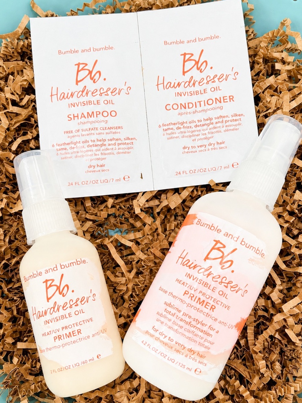 New~Bumble and bumble Invisible Oil Heat Protectant Primer + Shampoo/Conditioner